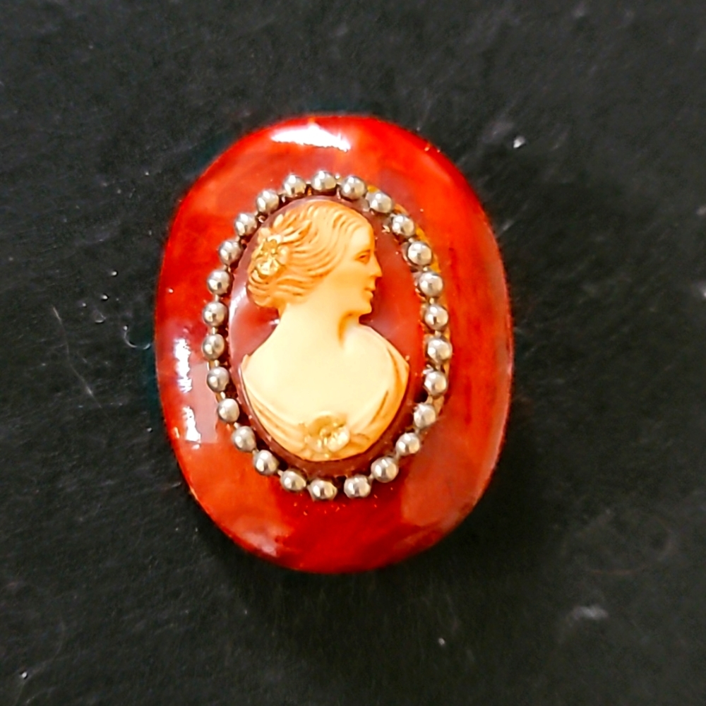 Wooden brooch